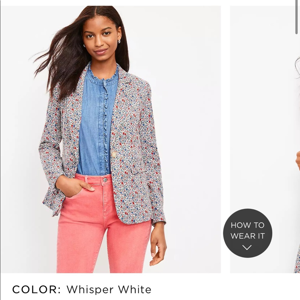 Loft floral blazer NTW size 6 (sold out on website)